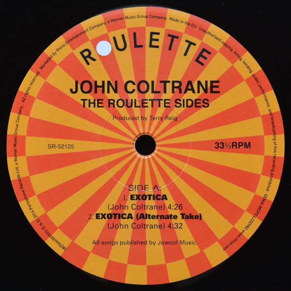 John Coltrane : The Roulette Sides (10", RSD, Mono, Ltd)