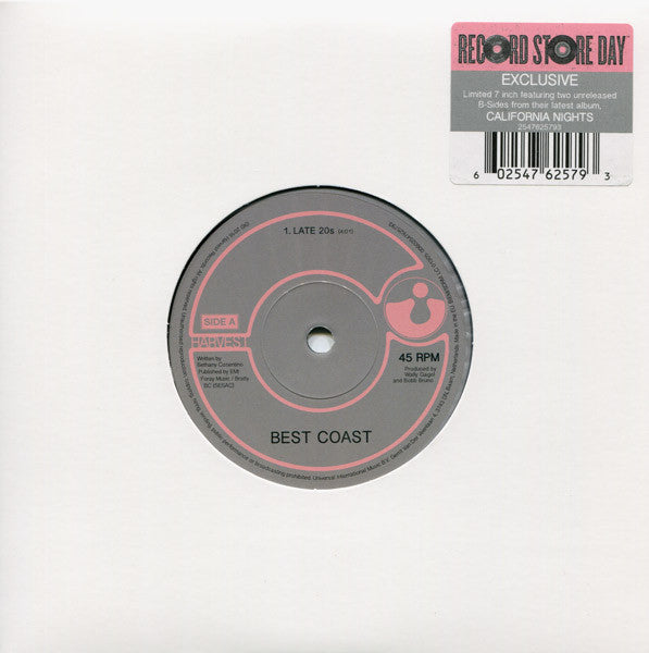 Best Coast : Late 20s / Bigger Man (7", RSD, Single, Ltd)