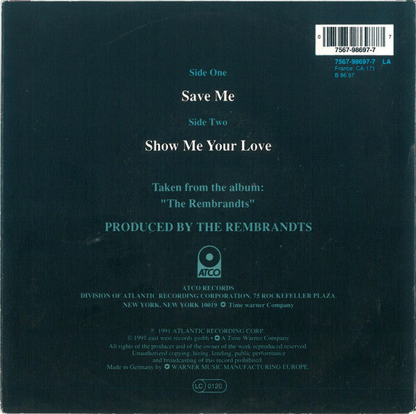 The Rembrandts : Save Me  (7")