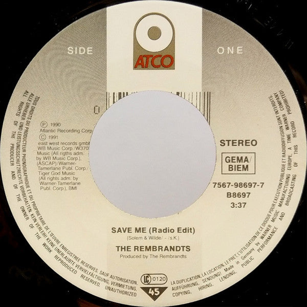 The Rembrandts : Save Me  (7")