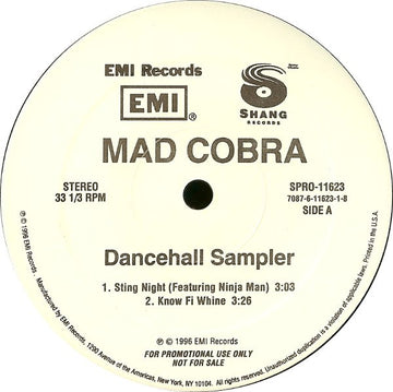 Mad Cobra : Dancehall Sampler (12", Promo, Smplr)