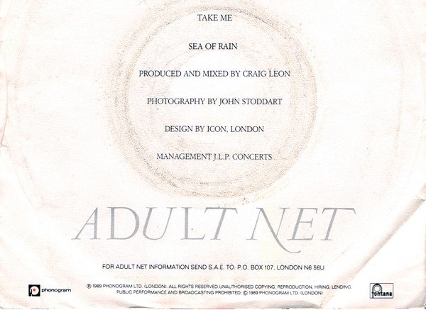 Adult Net : Take Me (7", Single)