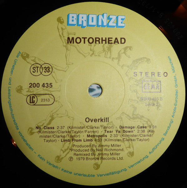Motörhead : Overkill (LP, Album, RP)
