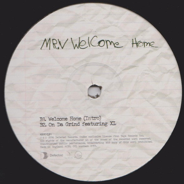 Mr. V (4) : Welcome Home (Part One) (2x12", Album)
