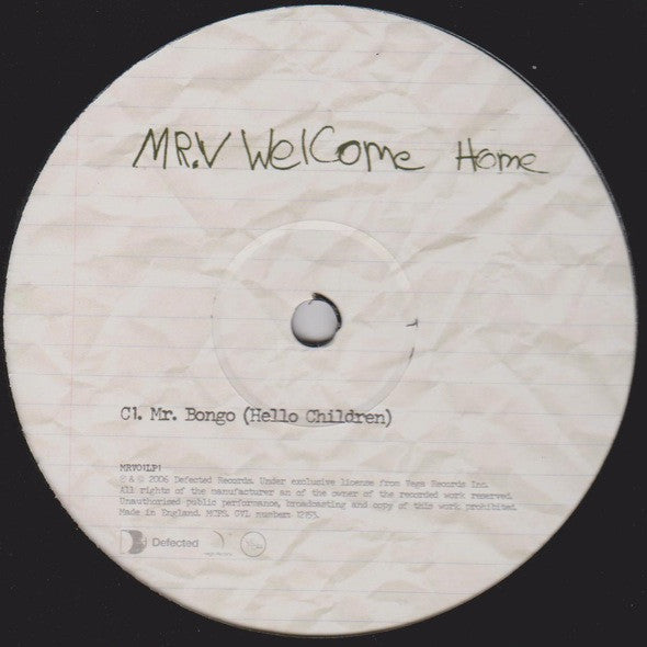 Mr. V (4) : Welcome Home (Part One) (2x12", Album)