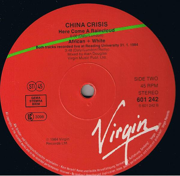 China Crisis : Hanna Hanna (Extended Mix) (12")