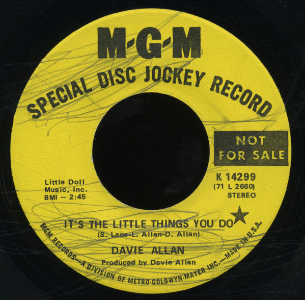 Davie Allan : It's The Little Things You Do / You And Me (7", Single, Promo)