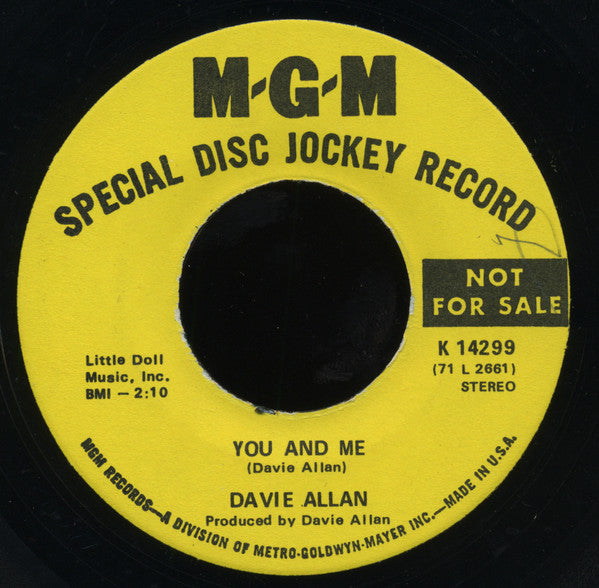 Davie Allan : It's The Little Things You Do / You And Me (7", Single, Promo)