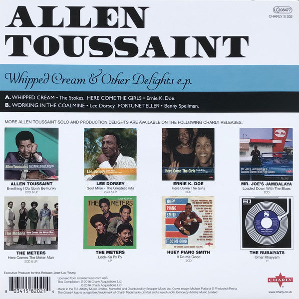 Allen Toussaint : Whipped Cream & Other Delights E.P. (7", EP, RSD, Ltd, Whi)