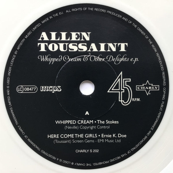 Allen Toussaint : Whipped Cream & Other Delights E.P. (7", EP, RSD, Ltd, Whi)