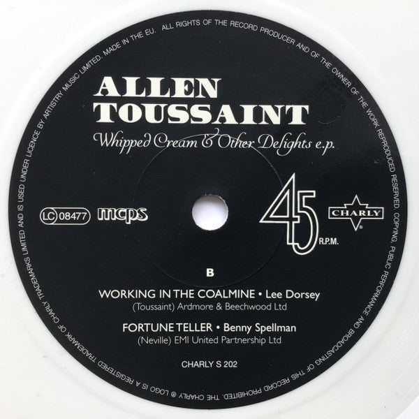 Allen Toussaint : Whipped Cream & Other Delights E.P. (7", EP, RSD, Ltd, Whi)