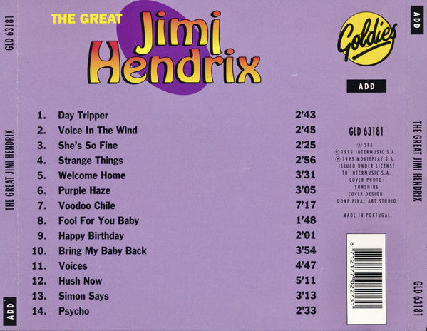 Jimi Hendrix : The Great Jimi Hendrix (CD, Comp)