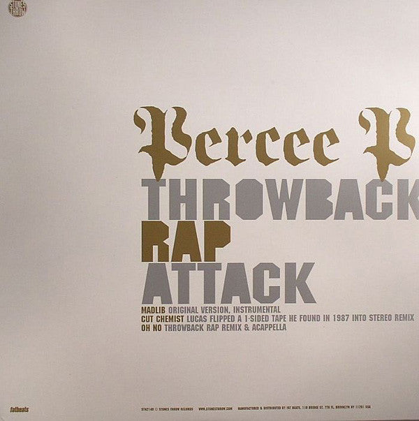 Percee P : Throwback Rap Attack (12")