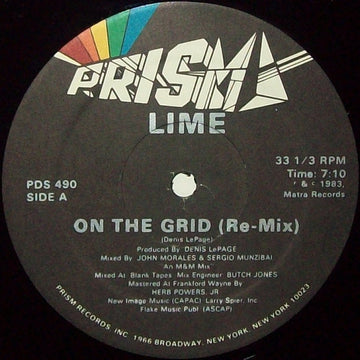 Lime (2) : On The Grid (Re-Mix) (12", Single)