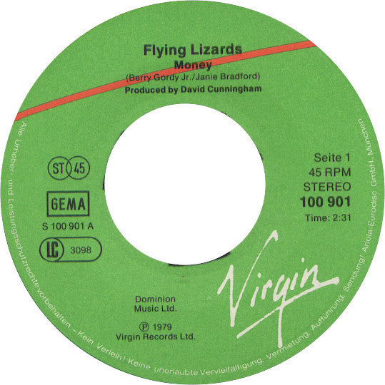The Flying Lizards : Money (7", Single)
