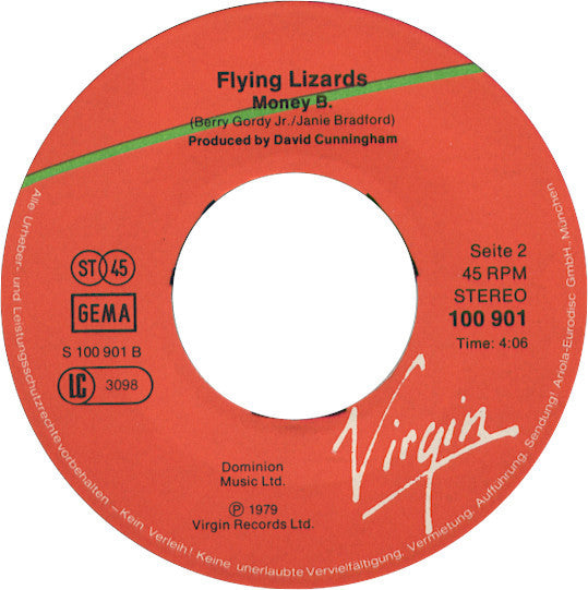 The Flying Lizards : Money (7", Single)