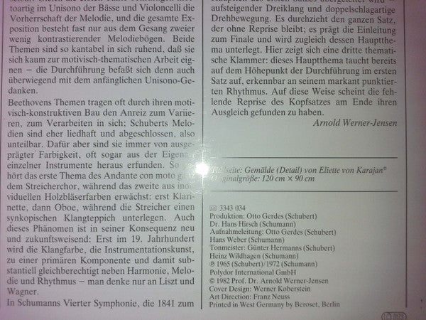 Berliner Philharmoniker, Herbert von Karajan : Karajan-Edition 100 Meisterwerke - Schubert: Symphonie Nr.8 "Unvollendete" · Schumann: Symphonie Nr.4 (LP, Comp)