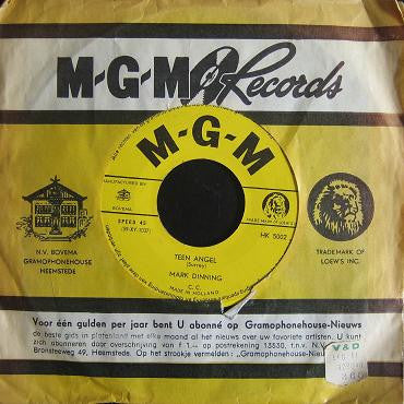 Mark Dinning : Teen Angel / Bye Now Baby (7", Single)