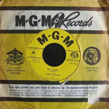 Mark Dinning : Teen Angel / Bye Now Baby (7", Single)