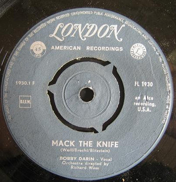 Bobby Darin : Mack The Knife / Was There A Call For Me (7", Single, Tri)