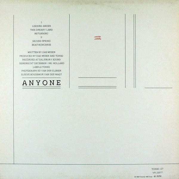 Das Wesen : Anyone (12", MiniAlbum)