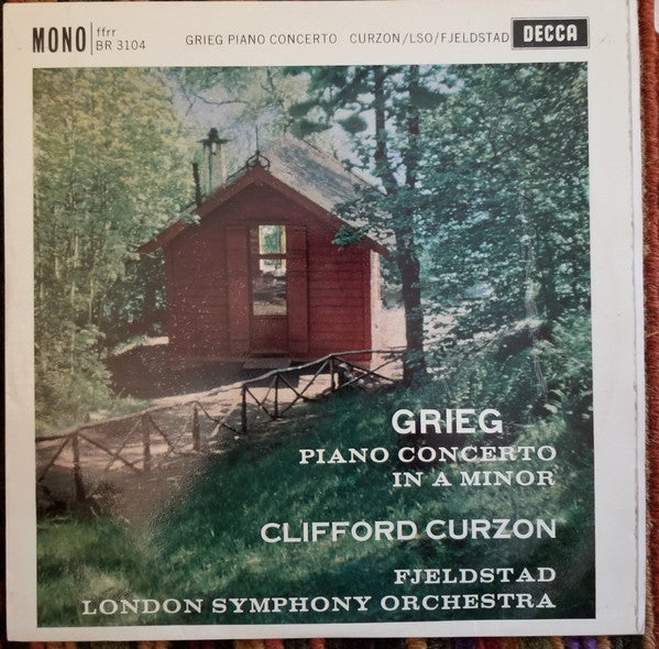 Edvard Grieg, Clifford Curzon, London Symphony Orchestra, Øivin Fjeldstad : Piano Concerto In A Minor, Op. 16 (10", RE)