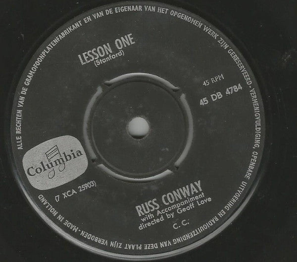 Russ Conway : Lesson One (7", Single, RP, Bla)