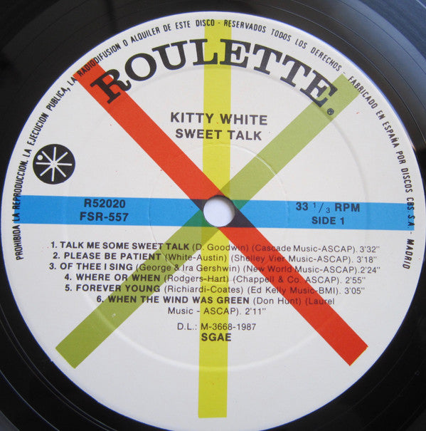 Kitty White : Sweet Talk (LP, Album, RE, Dyn)