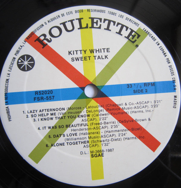 Kitty White : Sweet Talk (LP, Album, RE, Dyn)