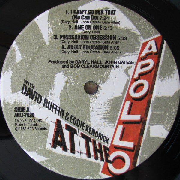 Daryl Hall & John Oates With David Ruffin & Eddie Kendrick* : Live At The Apollo (LP, Album)