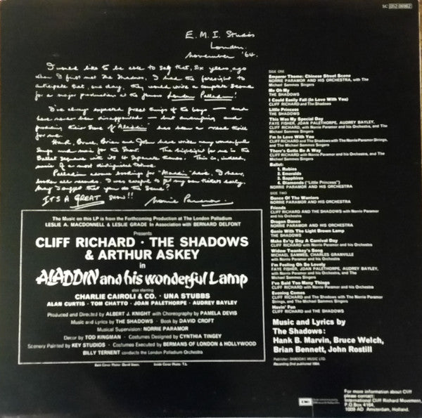 Cliff Richard And The Shadows* : Aladdin And His Wonderful Lamp (LP, RE)