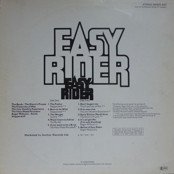 Various : Easy Rider (Music From The Motion Picture) (LP, Comp, RE)
