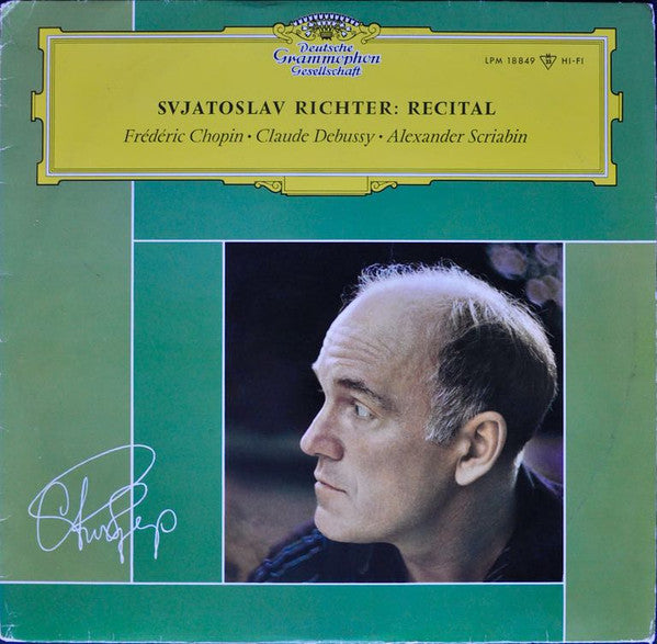 Sviatoslav Richter, Claude Debussy, Frédéric Chopin, Alexander Scriabine : Recital (LP, Mono)