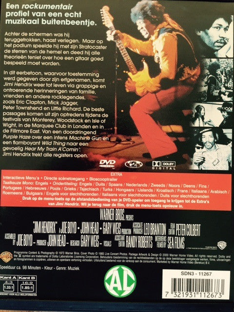 Jimi Hendrix : Jimi Hendrix (DVD-V, D/Sided, Reg)