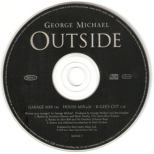 George Michael : Outside (The Mixes) (CD, Single, Dig)