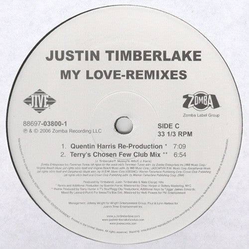 Justin Timberlake : My Love (Remixes) (2x12", Promo)