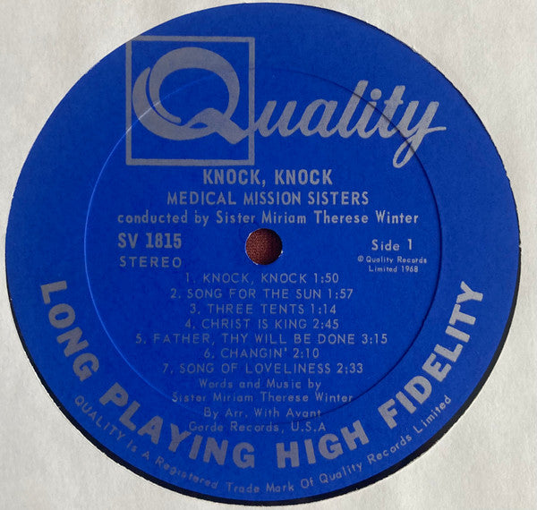 The Medical Mission Sisters And Friends : Knock Knock (LP, Album)