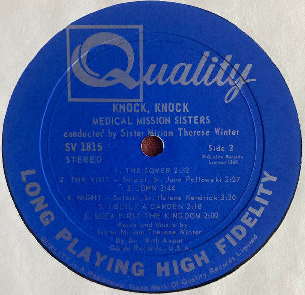 The Medical Mission Sisters And Friends : Knock Knock (LP, Album)