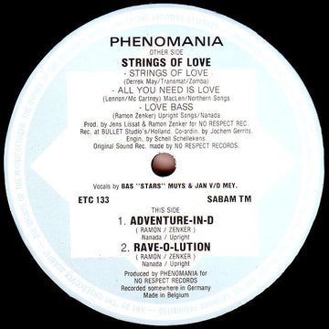 Phenomania : Strings Of Love (12")