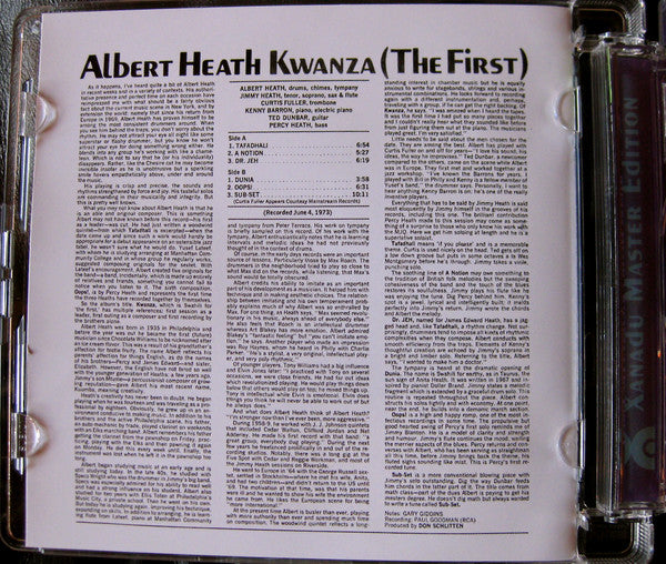 Albert Heath : Kwanza (The First) (CD, Album, RE, RM)