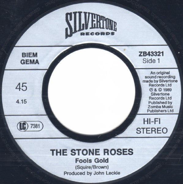 The Stone Roses : Fools Gold 4.15 (7", Single)
