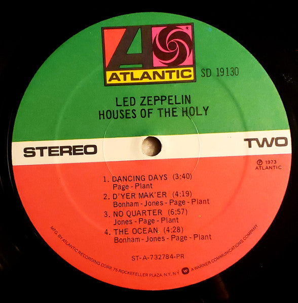 Led Zeppelin : Houses Of The Holy (LP, Album, RE, PR )