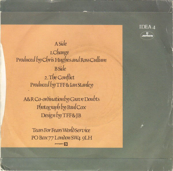 Tears For Fears : Change (7", Single, Sil)