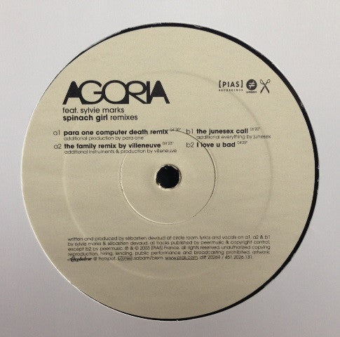Agoria : Spinach Girl Remixes (12")