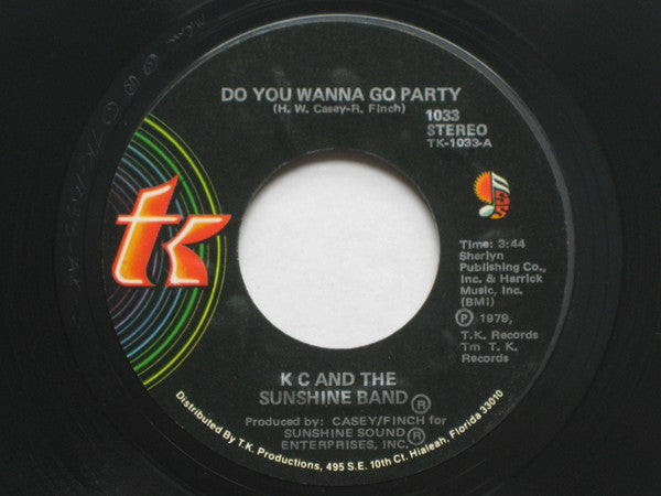 KC & The Sunshine Band : Do You Wanna Go Party (7", Sty)