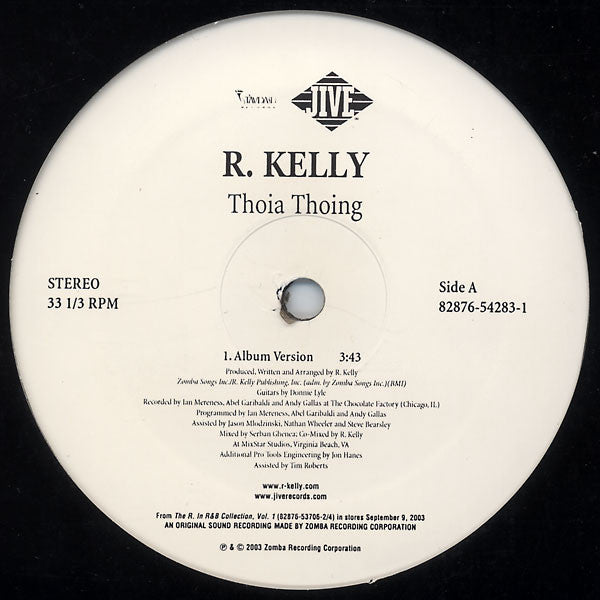 R. Kelly : Thoia Thoing (12", Single)