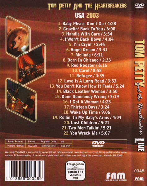 Tom Petty And The Heartbreakers : Live (DVD, PAL, 16:)