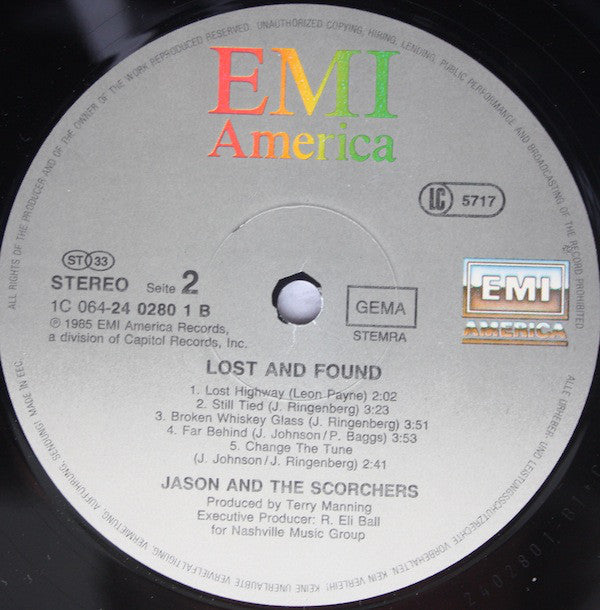 Jason & The Scorchers : Lost & Found (LP, Album)