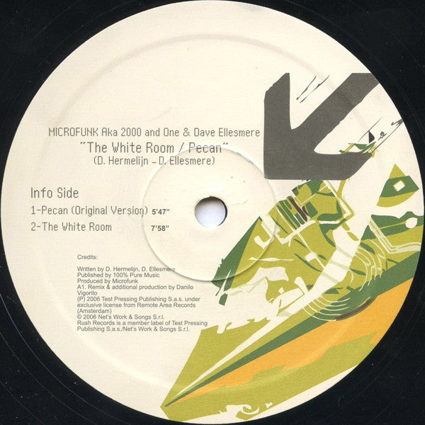Microfunk Aka 2000 And One* & Dave Ellesmere : The White Room / Pecan (12")