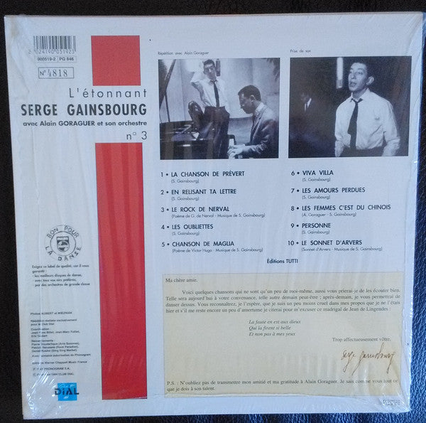 Serge Gainsbourg : L'Etonnant Serge Gainsbourg (N°3) (CD, Album, Ltd, Num, RM, 10 )